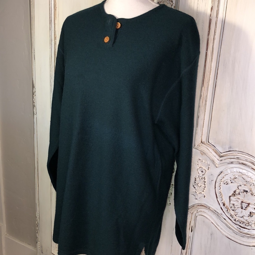 Basic Requirements 100%Wool Deep Forest Green Lon… - image 2